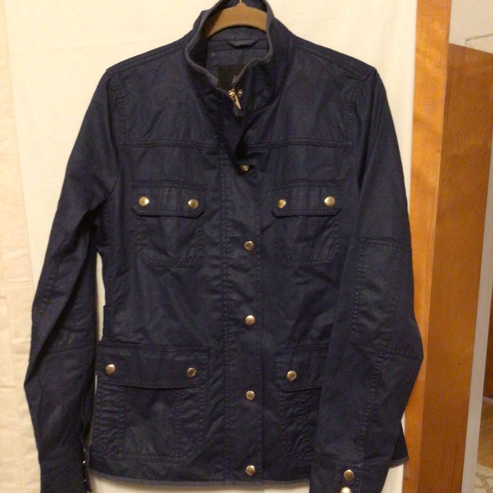 J.Crew Coated   Cotton  Jacket SZ M